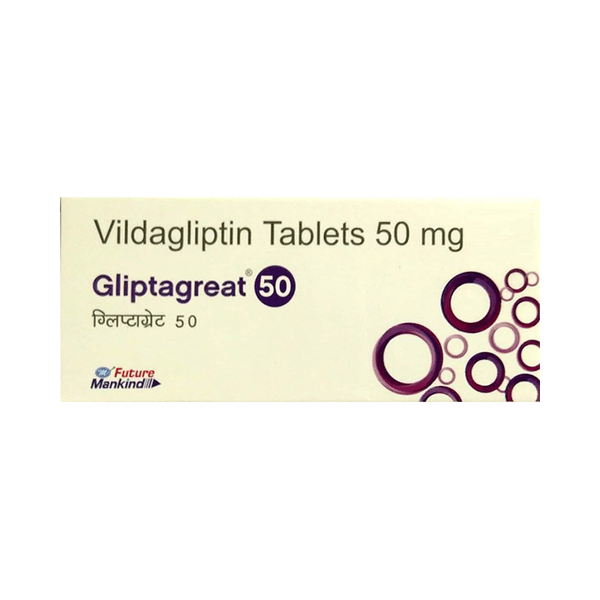 Gliptagreat 50 Tablet (Strip of 10) for type 2 diabetes mellitus