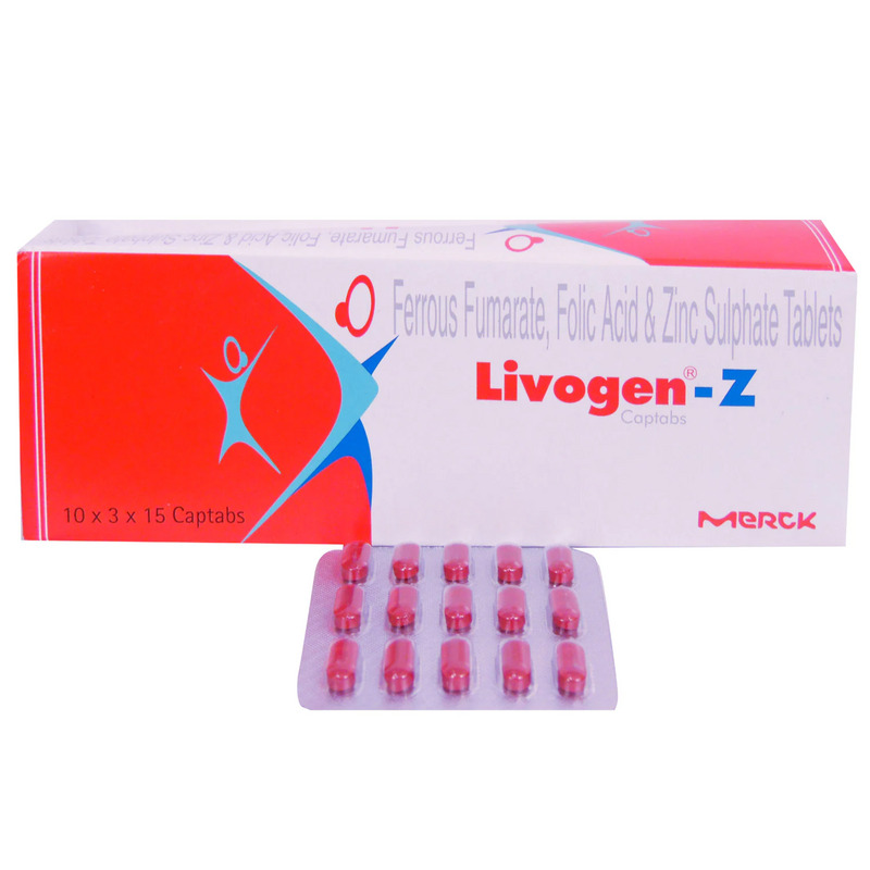 Livogen-Z Captab (Strip of 15) to treat and prevent anemia
