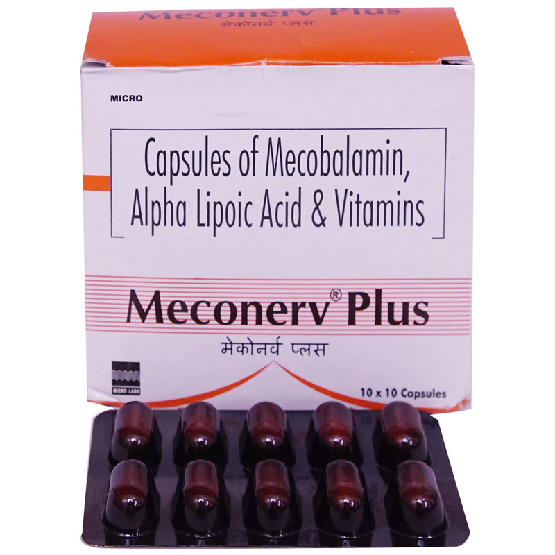 Meconerv Plus Capsule (Strip of 10) for peripheral neuropathy, neuropathy
