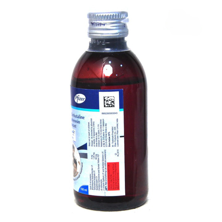 Broncorex Syrup 100ml contains Guaifenesin 50mg, Terbutaline 1.25mg, Bromhexine 4mg