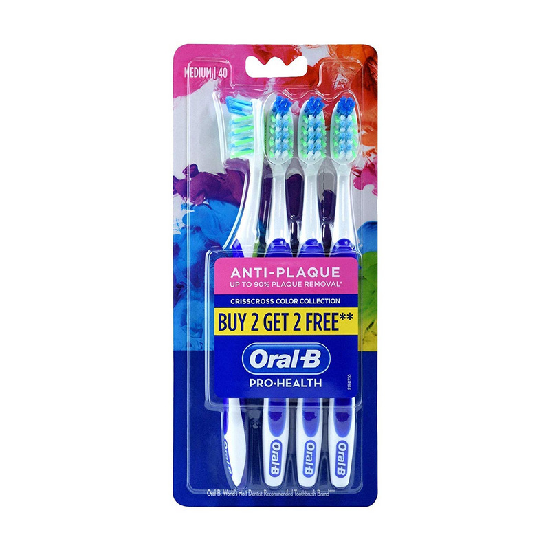 Oral-B Pro-Health Anti-Plaque Toothbrush (Buy 2 Get 2 Free)