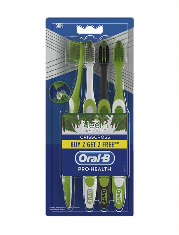 Oral-B Criss Cross Soft Neem Toothbrush (Buy 2 Get 2 Free)
