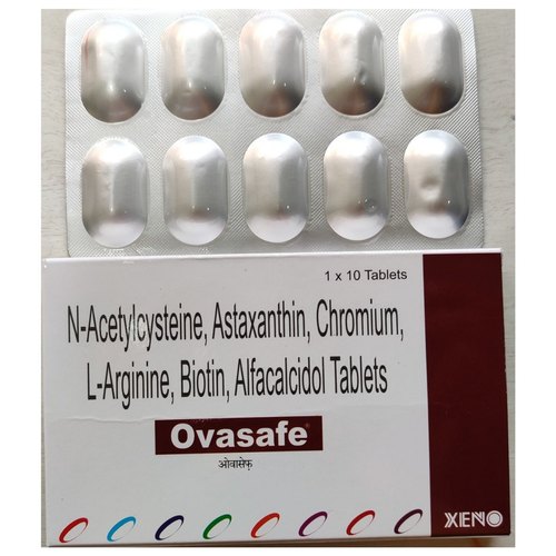 Ovasafe Tablet (Strip of 10) for treatment of low vitamin D levels, poor parathyroid function,
