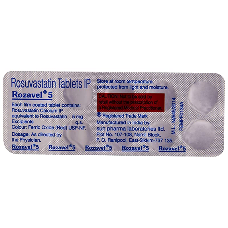 Rozavel 5 Tablet 10's Check Price, Uses, Side Effects, Substitutes