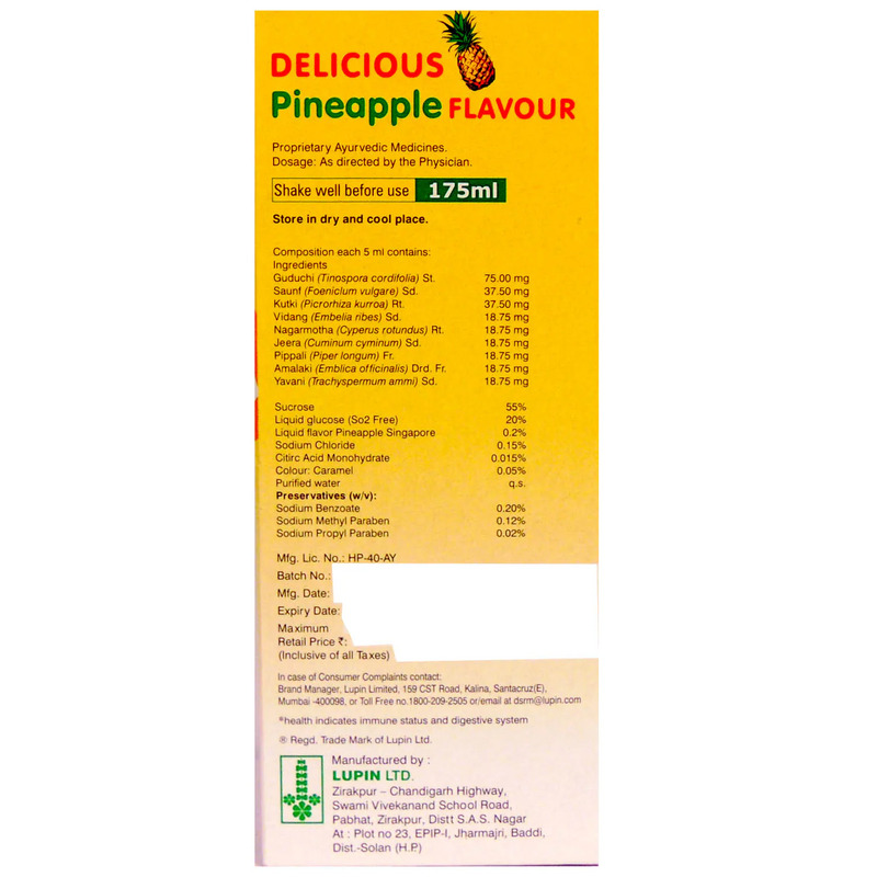 Buy Aptivate Pineapple Flavour Syrup 175ml