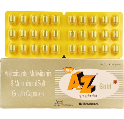 A To Z Gold Capsule (Strip of 15) for fatigue, stress, weakness, and exhaustion