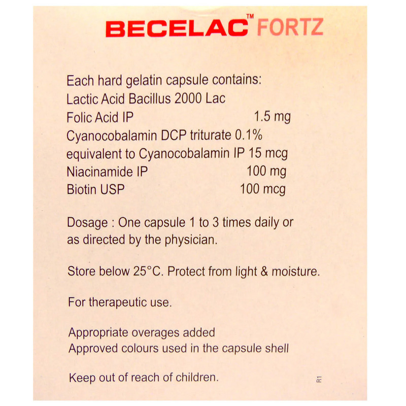 Buy Becelac Fortz Capsule (Strip of 15) View Price & Substitutes