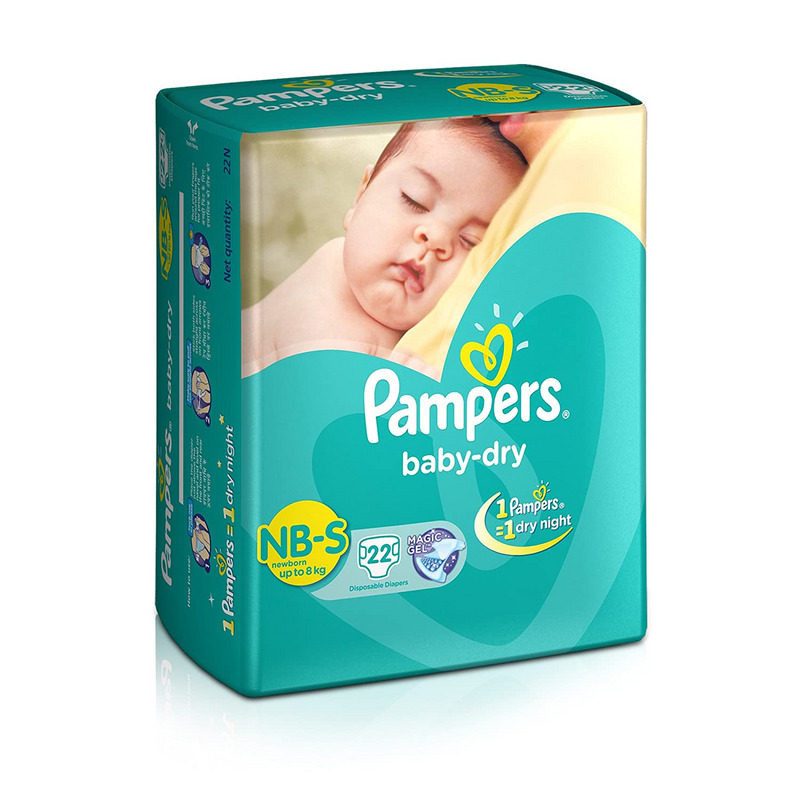 Pampers Baby Dry Diapers for Newborn to Small Baby (Pack of 22)