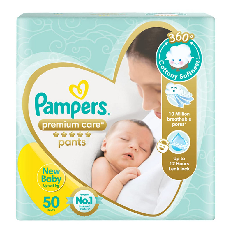 Pampers Premium Care Pant Style Diapers New Born 50's
