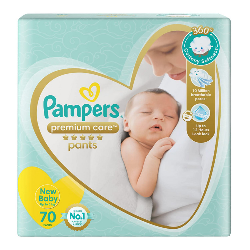 Pampers Premium Care Pant Style Diapers New Born 70's