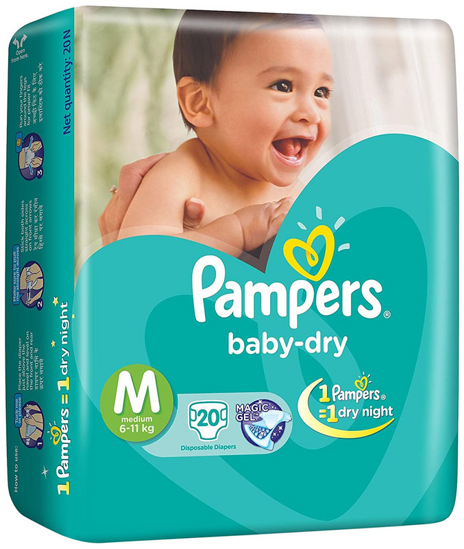 Pampers Baby Dry Diapers Medium (Pack of 20)