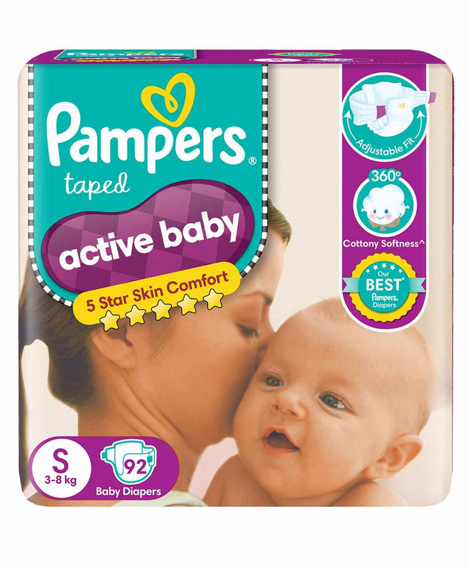 Pampers Active Baby Diapers Small (Pack of 92)