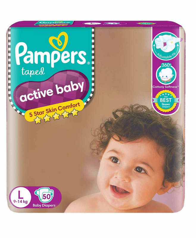 Pampers Active Baby Diapers Large (Pack of 50)
