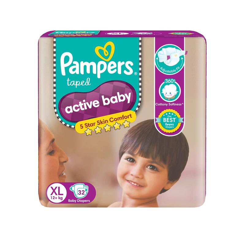 Pampers Active Baby Diapers XL (Pack of 32)
