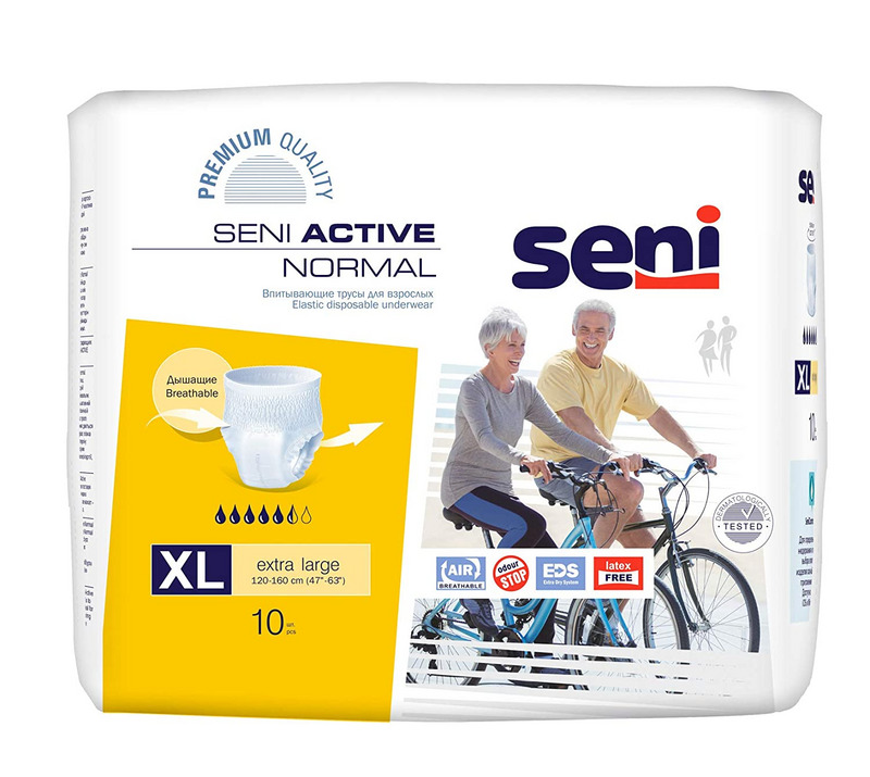 Seni Active Normal Adult Diaper XL 10's