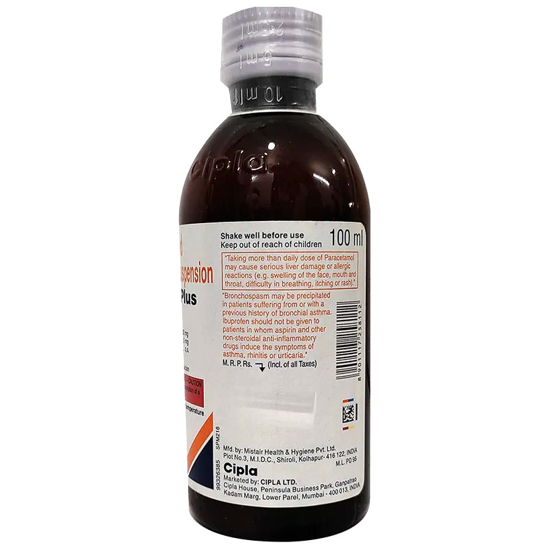 Buy Ibugesic Plus Orange Flavour Oral Suspension 100ml Online | Check