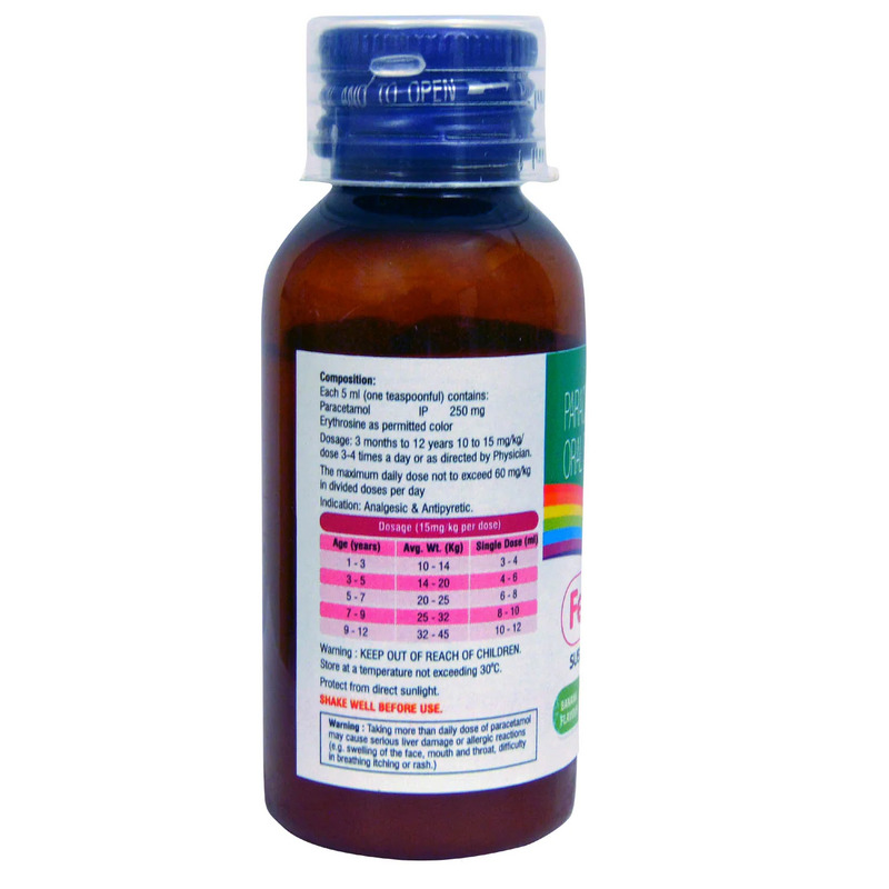 Fepanil 250 Suspension 60ml contains Paracetamol 250mg