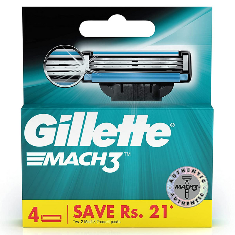 Gillette Mach3 Razor Blade Cartridge (Pack of 4)