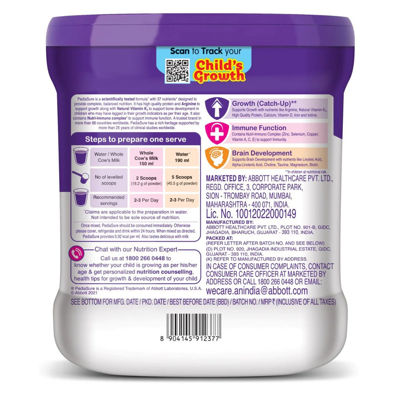 PediaSure Vanilla Delight Kids Nutrition Powder Jar 400g