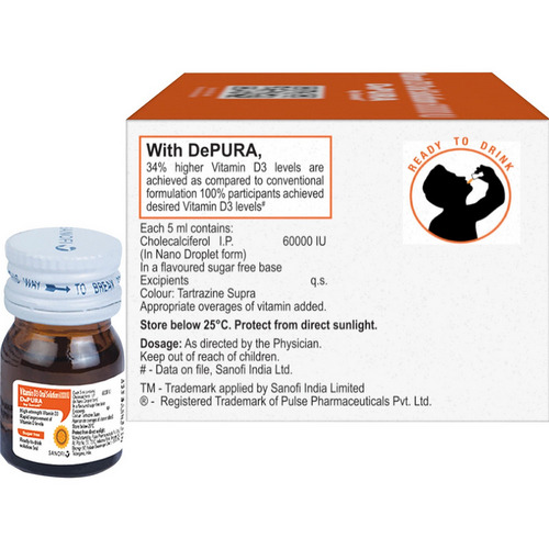 DePURA 60K Vitamin D3 Oral Solution 5ml | kauveryMeds.com