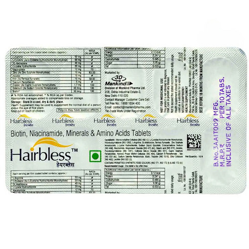 Hairbless Tablet 10's