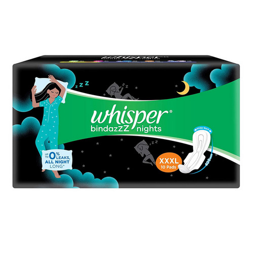 Whisper Bindazzz Nights Sanitary Pads XXXL 10's