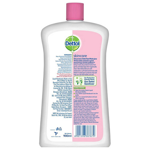 Dettol Skincare Liquid Hand Wash (Refill) 900ml