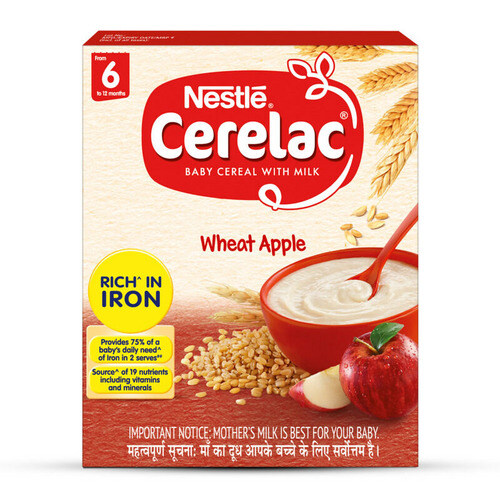Nestle Cerelac Wheat Apple Baby Cereal with Milk 300g (6 to 12 months)