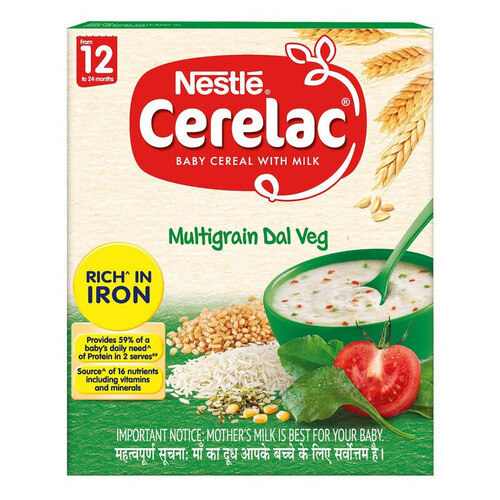 Nestle Cerelac Multigrain Dal Veg Baby Cereal with Milk 300g (12 to 24 months)