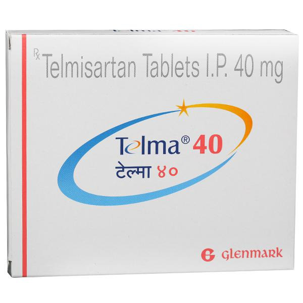 Telma 40 Tablet 30's for the treatment of hypertension, high blood pressure, heart failure