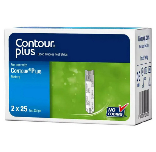 Contour Plus Blood Glucose Test Strips 50's