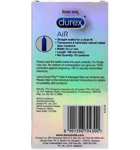 Durex Air Condoms 10's