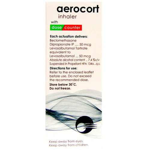 Aerocort Inhaler 200 MDI used for the treatment of asthma