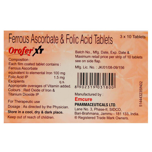 Orofer XT Tablet 10's