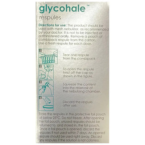 Glycohale Respules 1ml used for the treatment of COPD, peptic ulcer