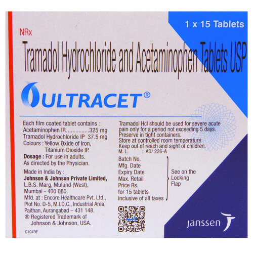 Ultracet Tablet 15's used for pain relief