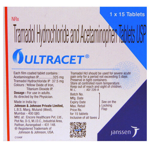 Ultracet Tablet 15's Check Price, Uses, Side Effects, Substitutes