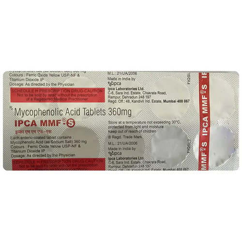 MMF-S Tablet 10's contains Mycophenolate sodium 360mg