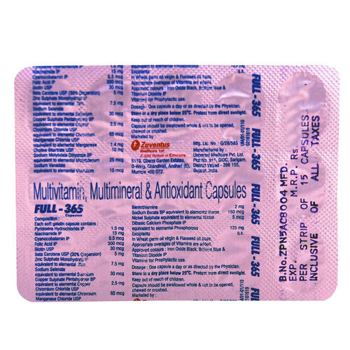 Buy Full 365 Capsule 15's Online Check Price & Substitutes