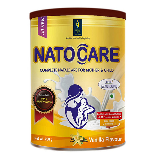 Natocare Vanilla Flavoured Powder 200g (Tin)