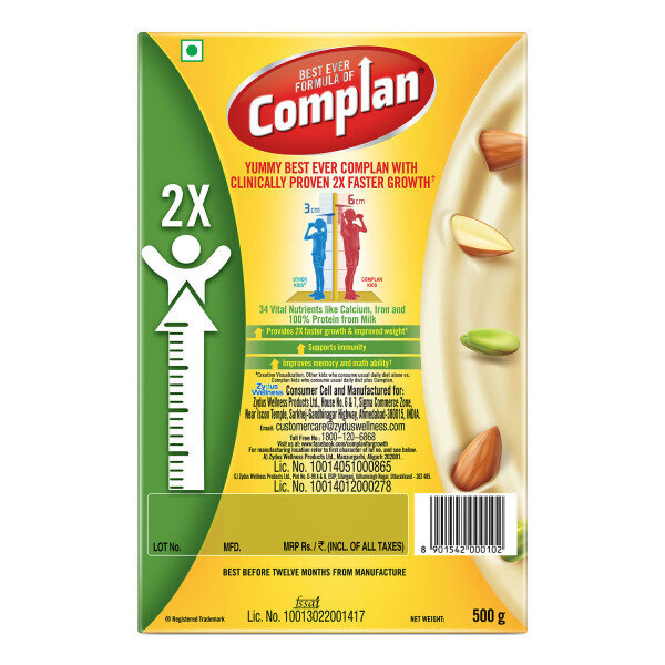 Complan Pista Badam Nutrition Drink 500g (Refill Pack)