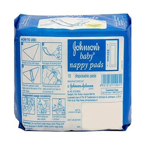Buy Johnson's Baby Nappy Pad 10's Online Check Price & Substitutes