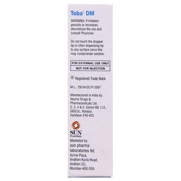 Buy Toba DM Eye Drops 10ml Online Check Price & Substitutes