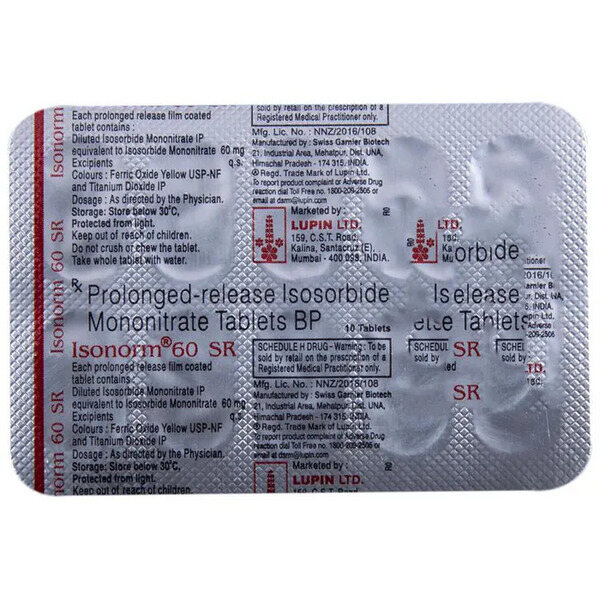 Buy Isonorm 60 SR Tablet 10's Online Check Price & Substitutes