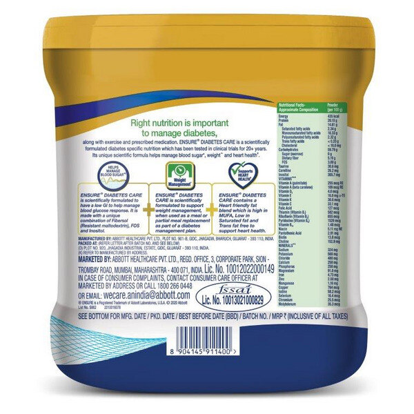 Buy Ensure Diabetes Care Vanilla Delight Powder 400g (Jar) Online