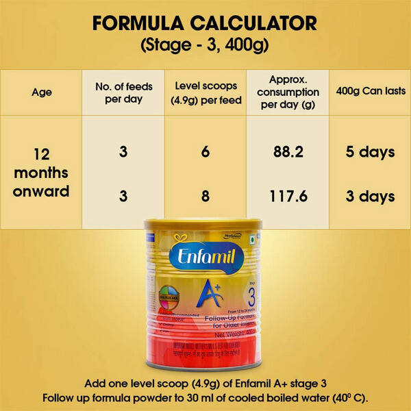 Buy Enfamil A+ Stage 3 Infant FollowUp Formula 400g (12 to 24 months