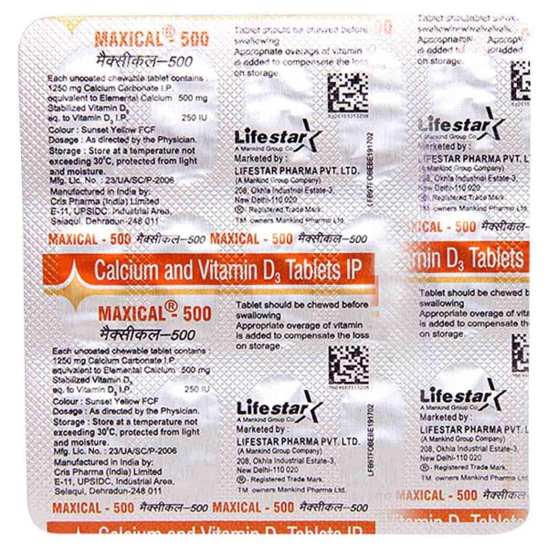 Maxical 500 Tablet 15's