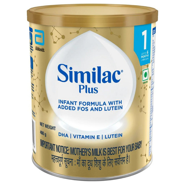 Buy Similac Plus Stage 1 Infant Formula Powder 400g Tin (upto 6 Months