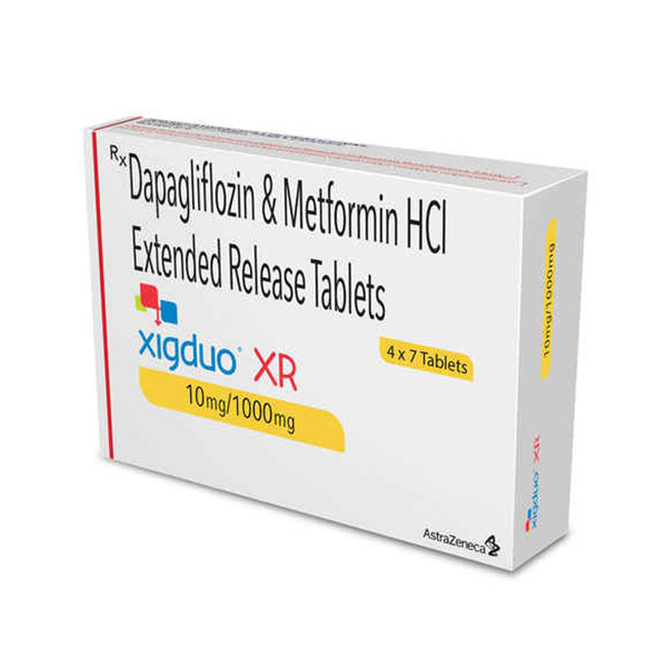 Buy Xigduo XR 10mg/1000mg Tablet 7's Online Check Price & Substitutes