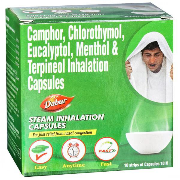Buy Dabur Steam Inhalation Capsule 10's Online Check Price & Substitutes